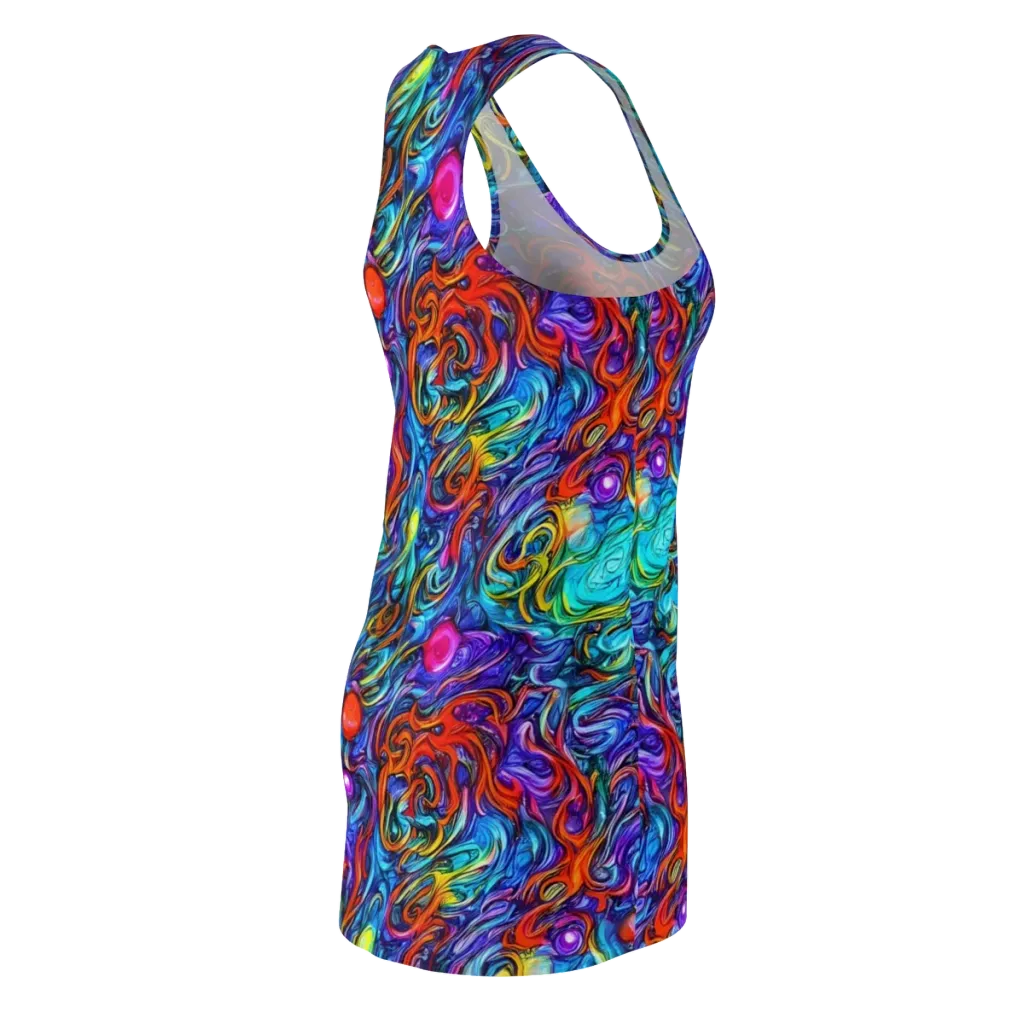 Saturated Swirl on Racerback Dress — Back Side