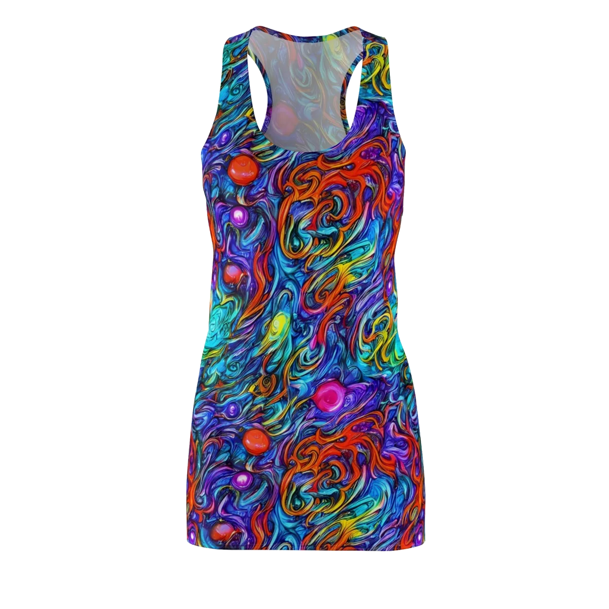Saturated Swirl on Racerback Dress — Front