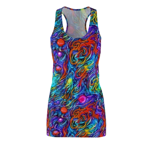 Saturated Swirl on a Racerback Dress