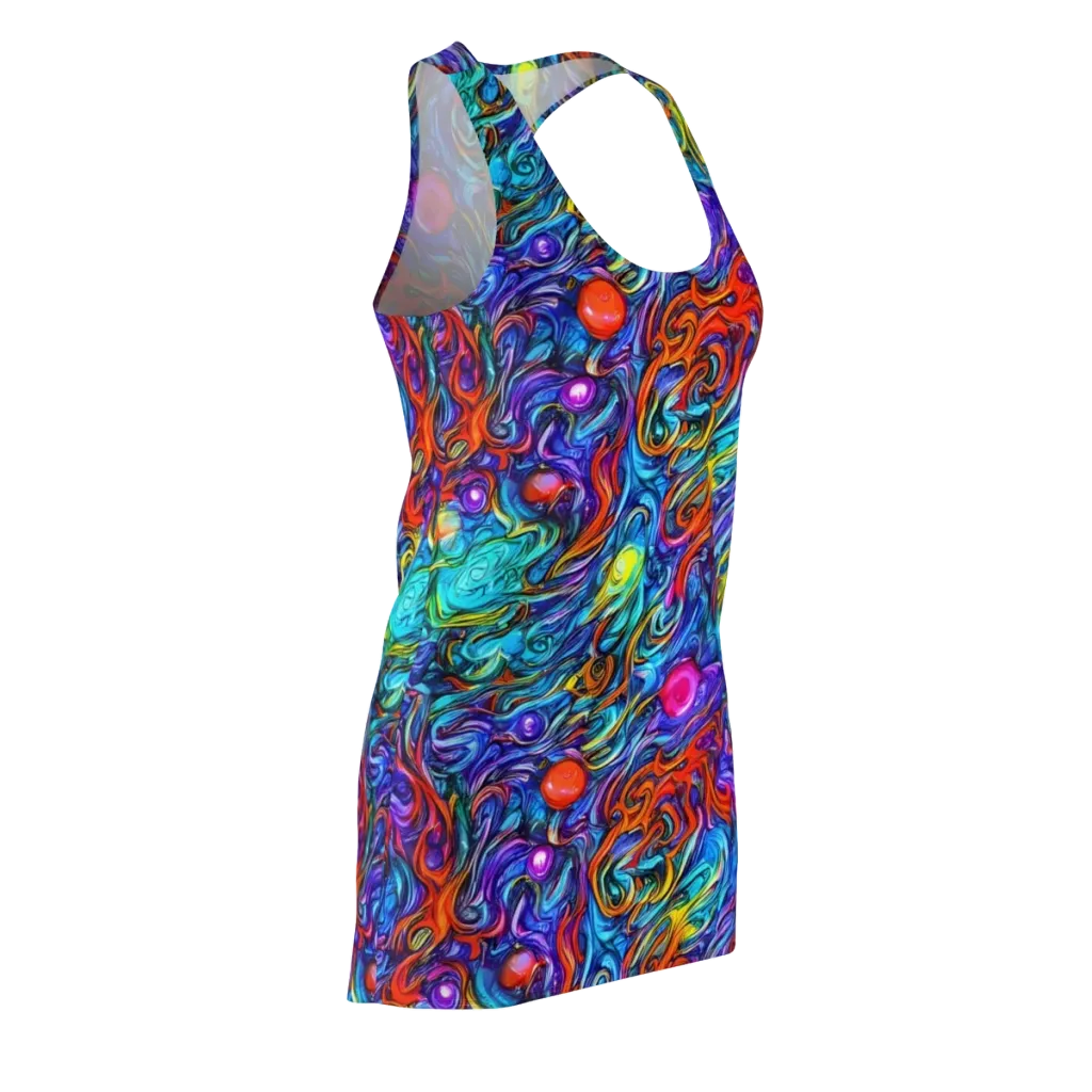 Saturated Swirl on Racerback Dress — Front Side