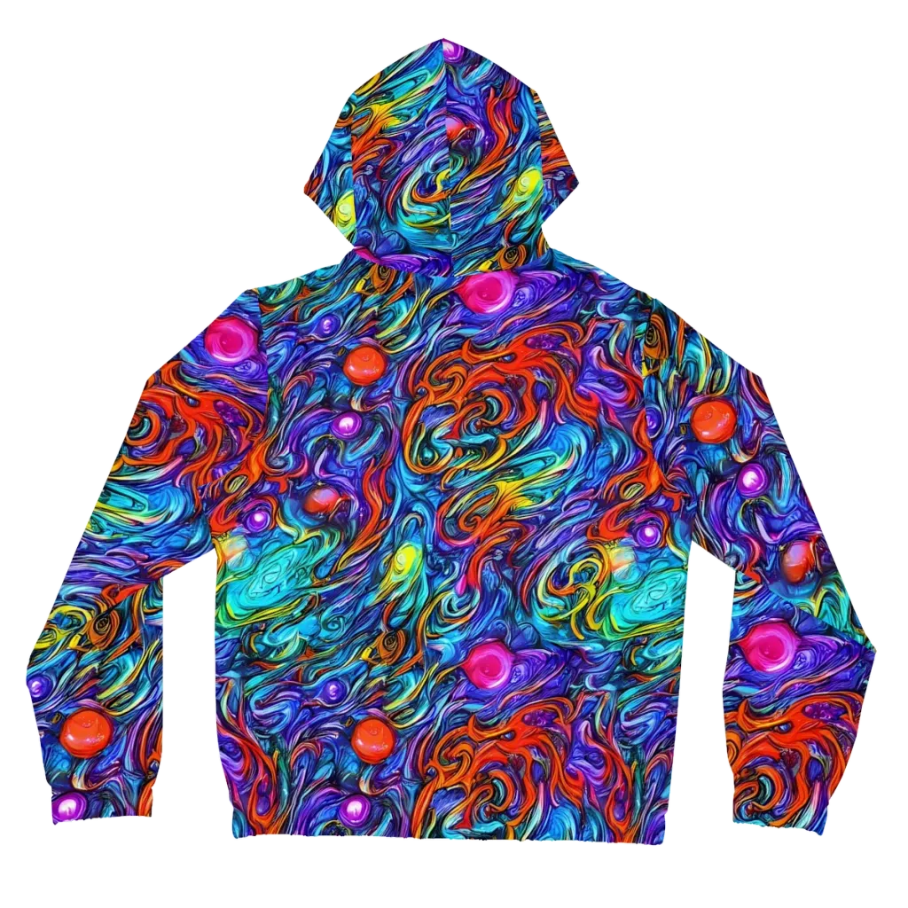Saturated Swirl on Women's Full-Zip Hoodie — Back