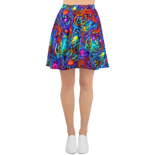 Saturated Swirl on a Skater Skirt