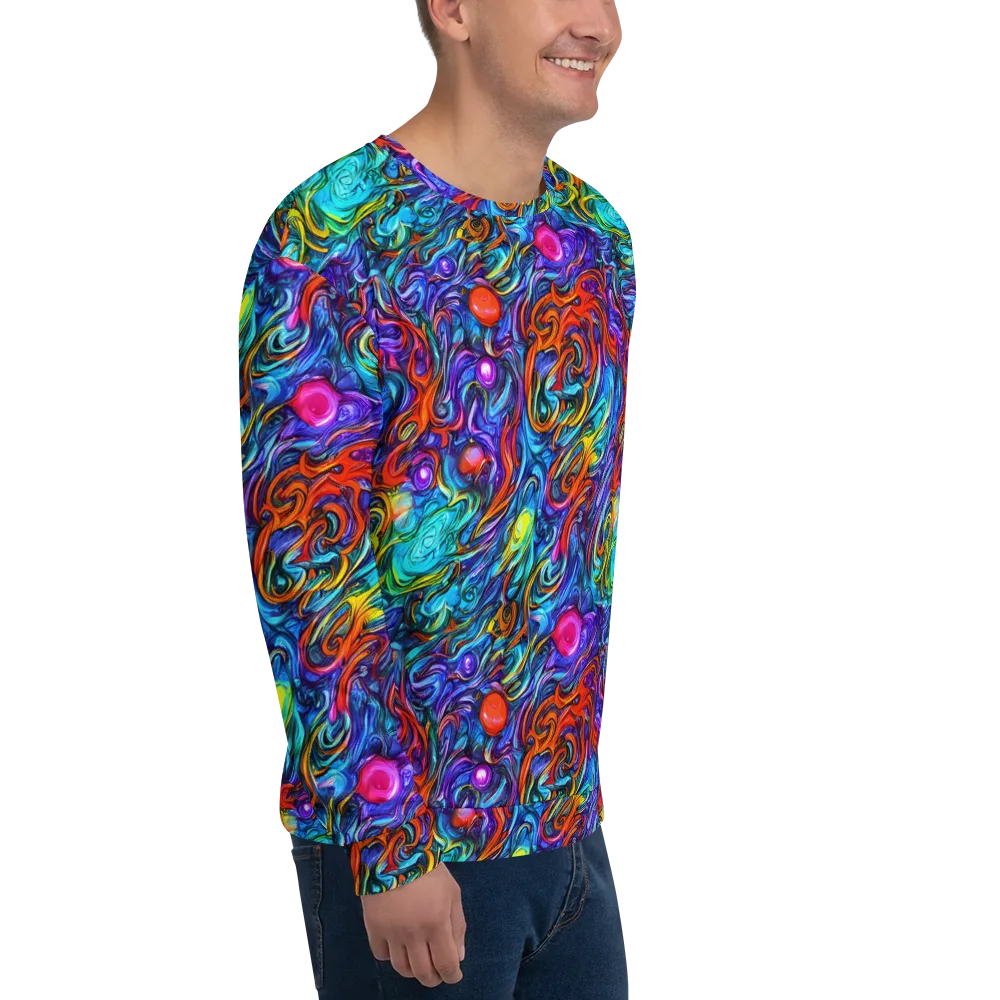 Saturated Swirl on Sweatshirt — Right Front