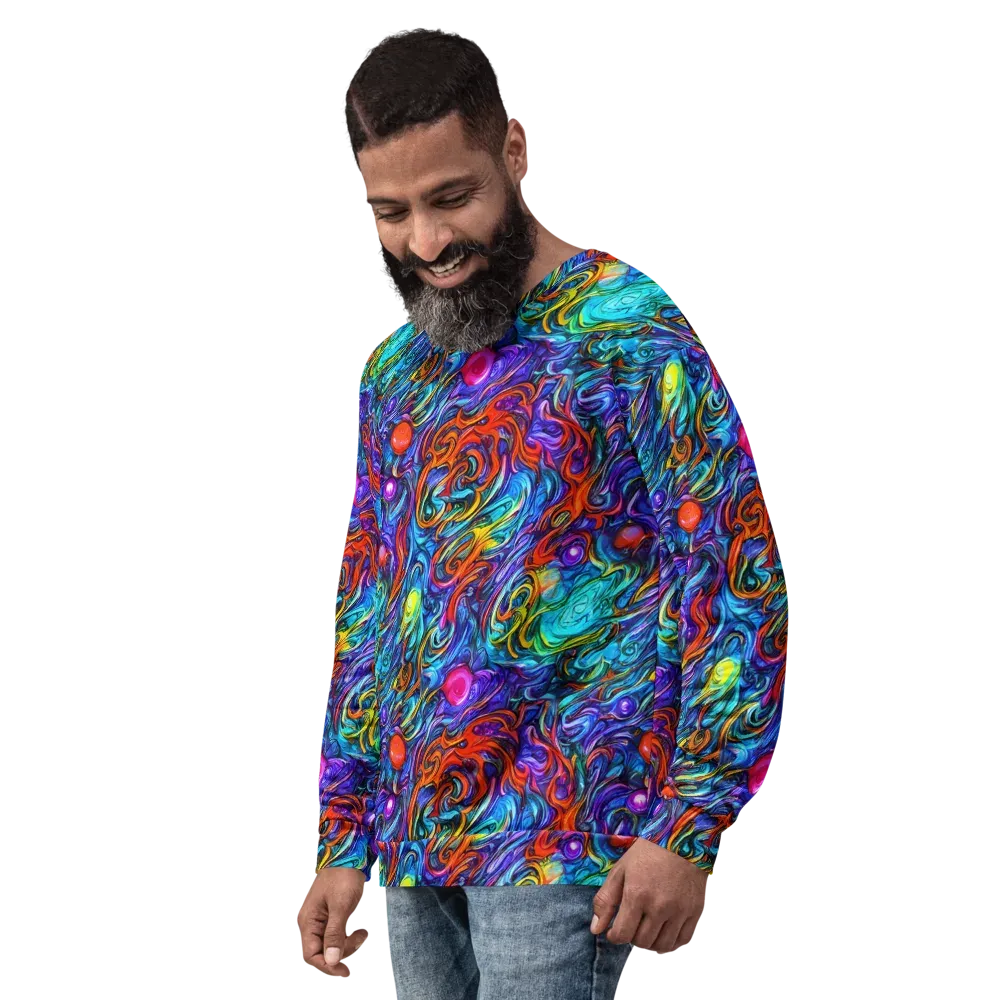 Saturated Swirl on Sweatshirt — Left Front