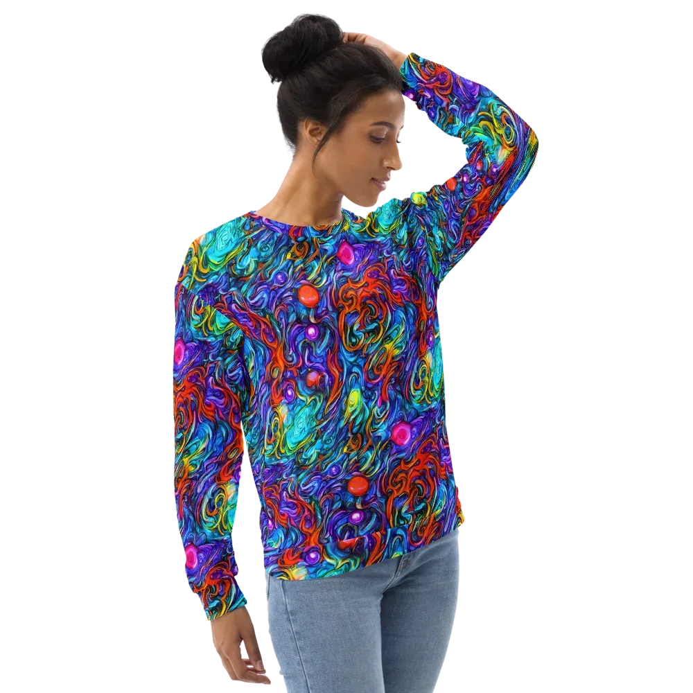Saturated Swirl on Sweatshirt — Right Front