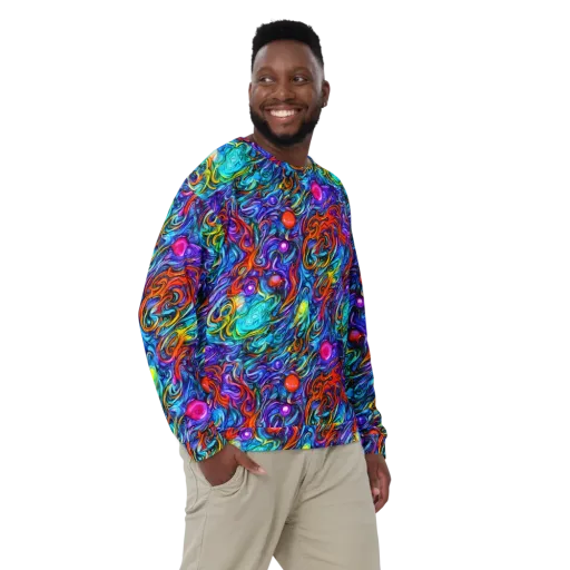 Saturated Swirl on a Sweatshirt