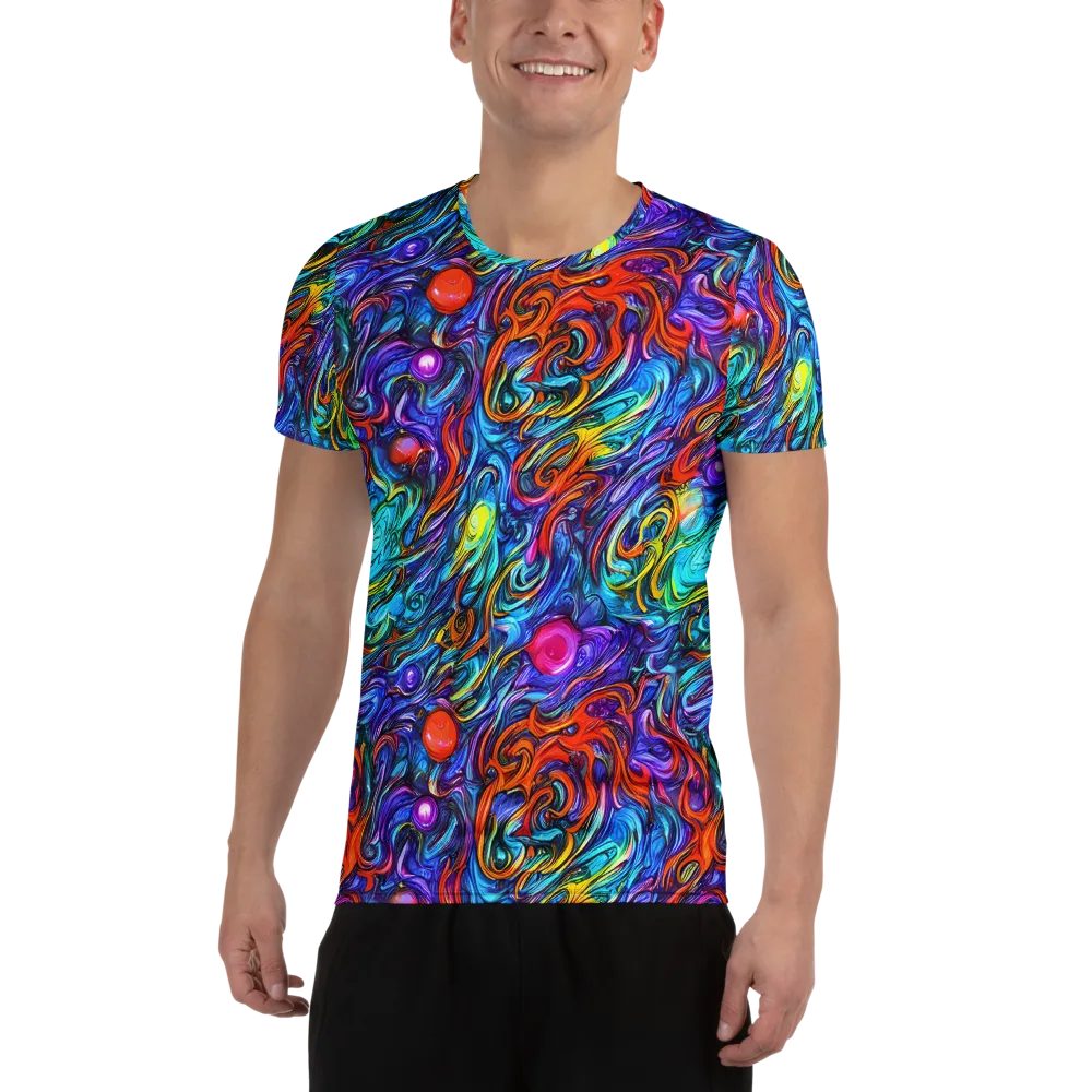 Saturated Swirl on Men's Athletic T-Shirt — Front