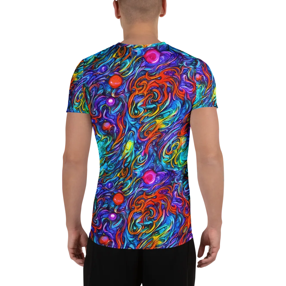 Saturated Swirl on Men's Athletic T-Shirt — Back