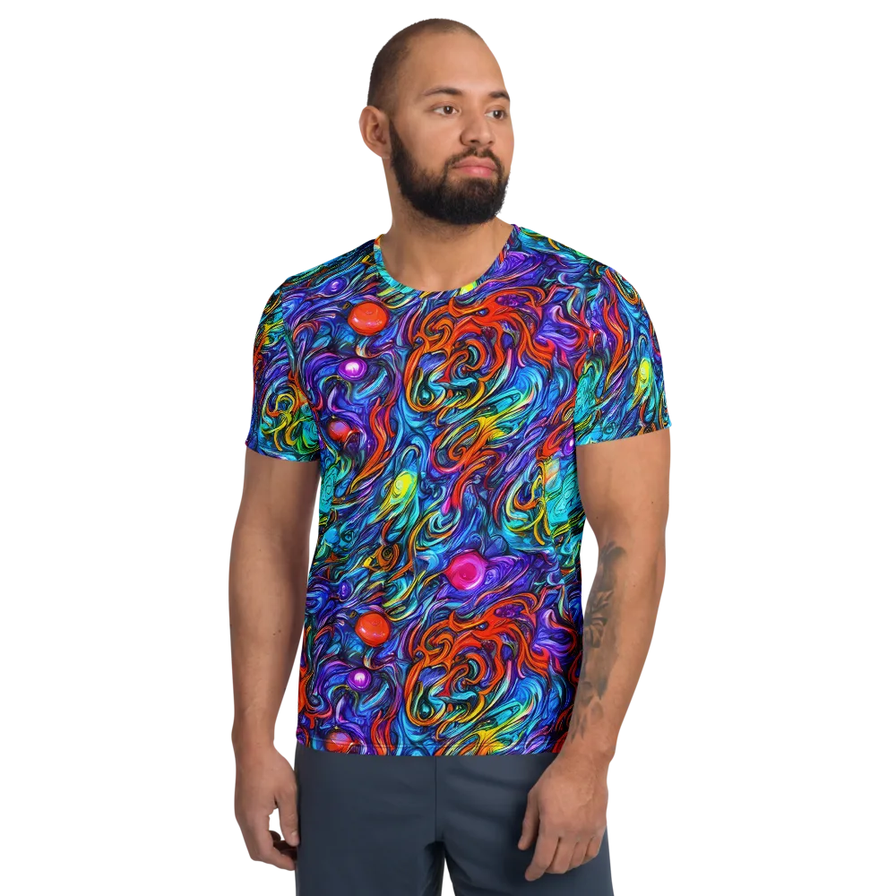Saturated Swirl on Men's Athletic T-Shirt — Front