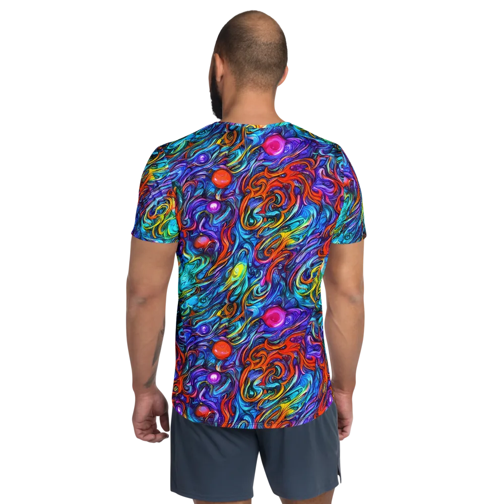 Saturated Swirl on Men's Athletic T-Shirt — Back