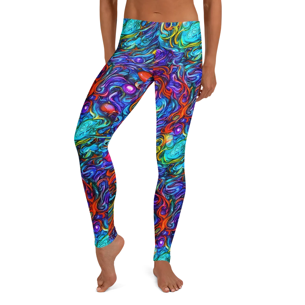 Saturated Swirl on Leggings — Front