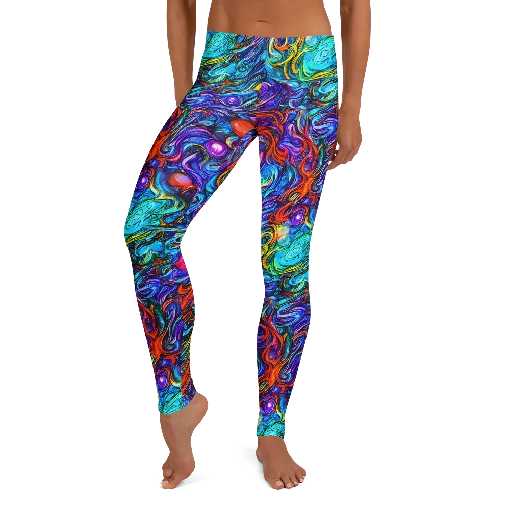 Saturated Swirl on Leggings — Front