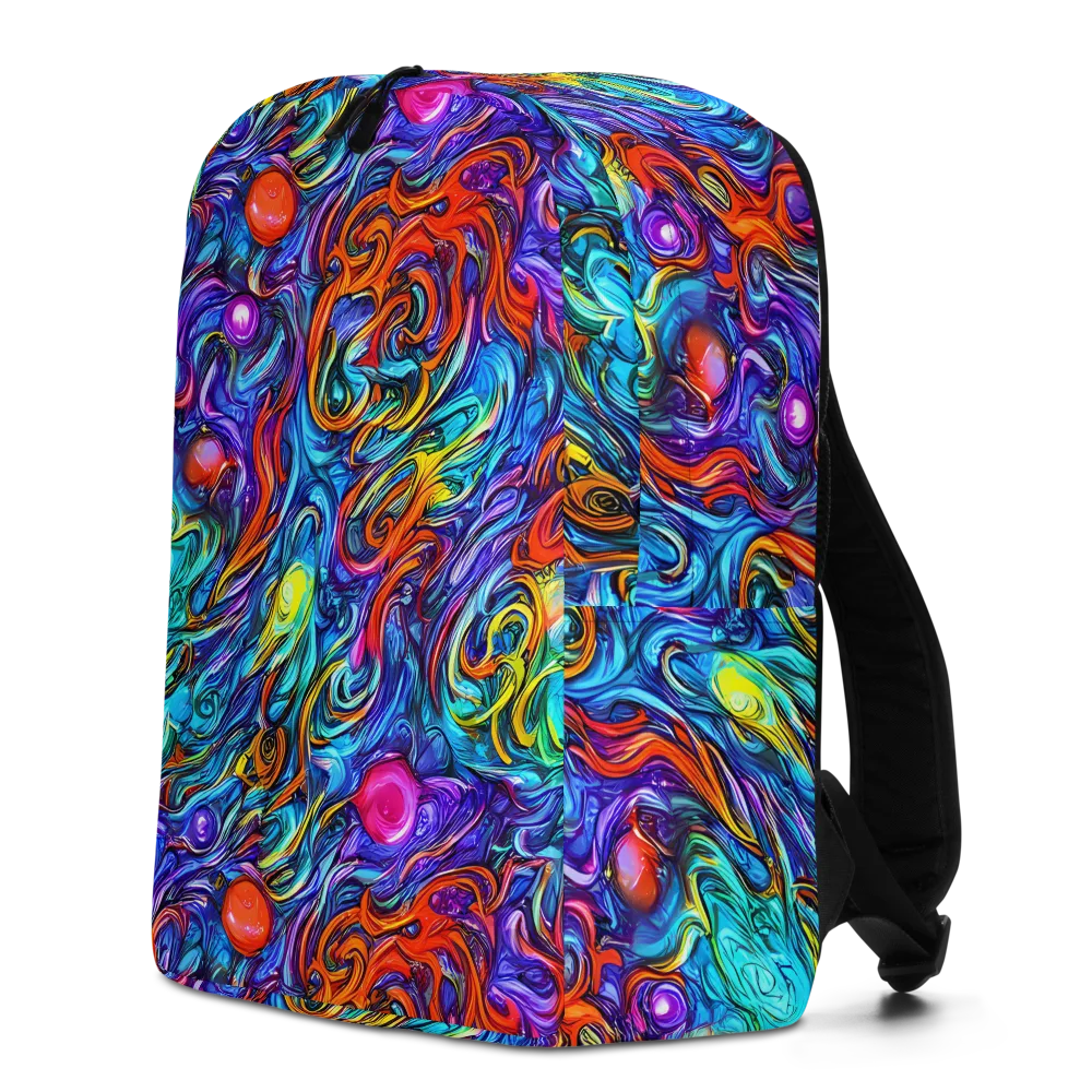 Saturated Swirl on Minimalist Backpack — Left