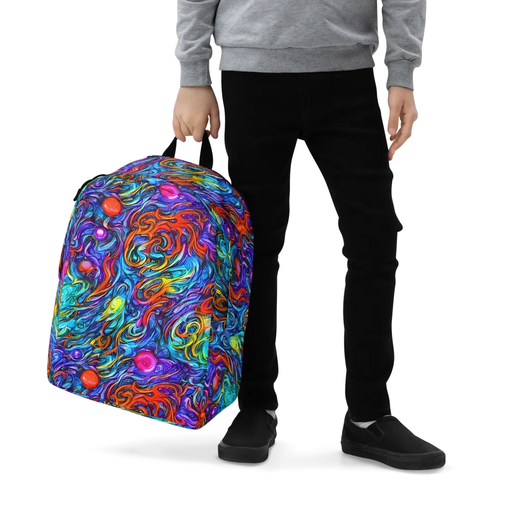 Saturated Swirl on Minimalist Backpack — Zoomed-in