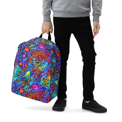 Saturated Swirl on a Minimalist Backpack