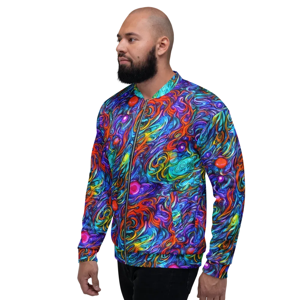 Saturated Swirl on Bomber Jacket — Left