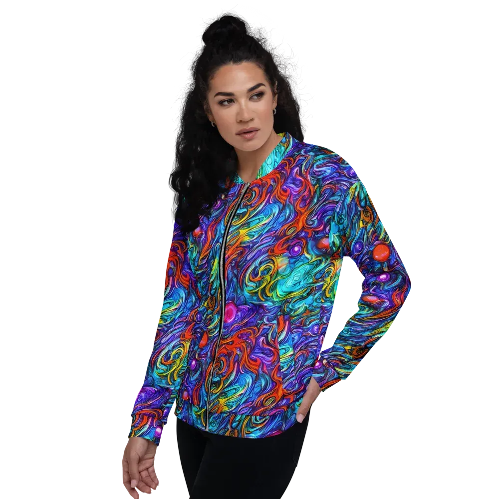 Saturated Swirl on Bomber Jacket — Left