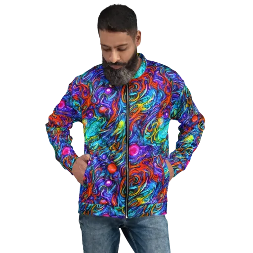 Saturated Swirl on a Bomber Jacket