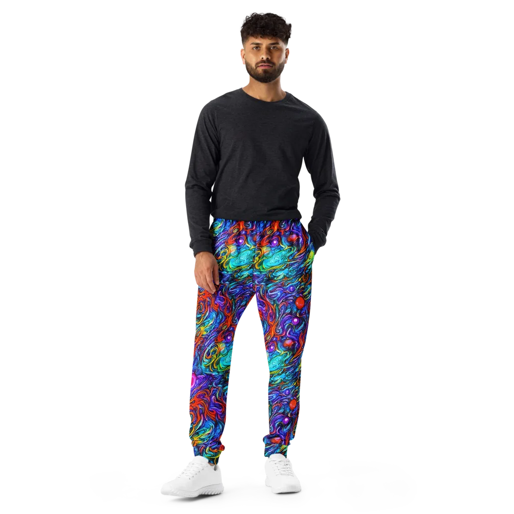 Saturated Swirl on Men's Joggers — Front