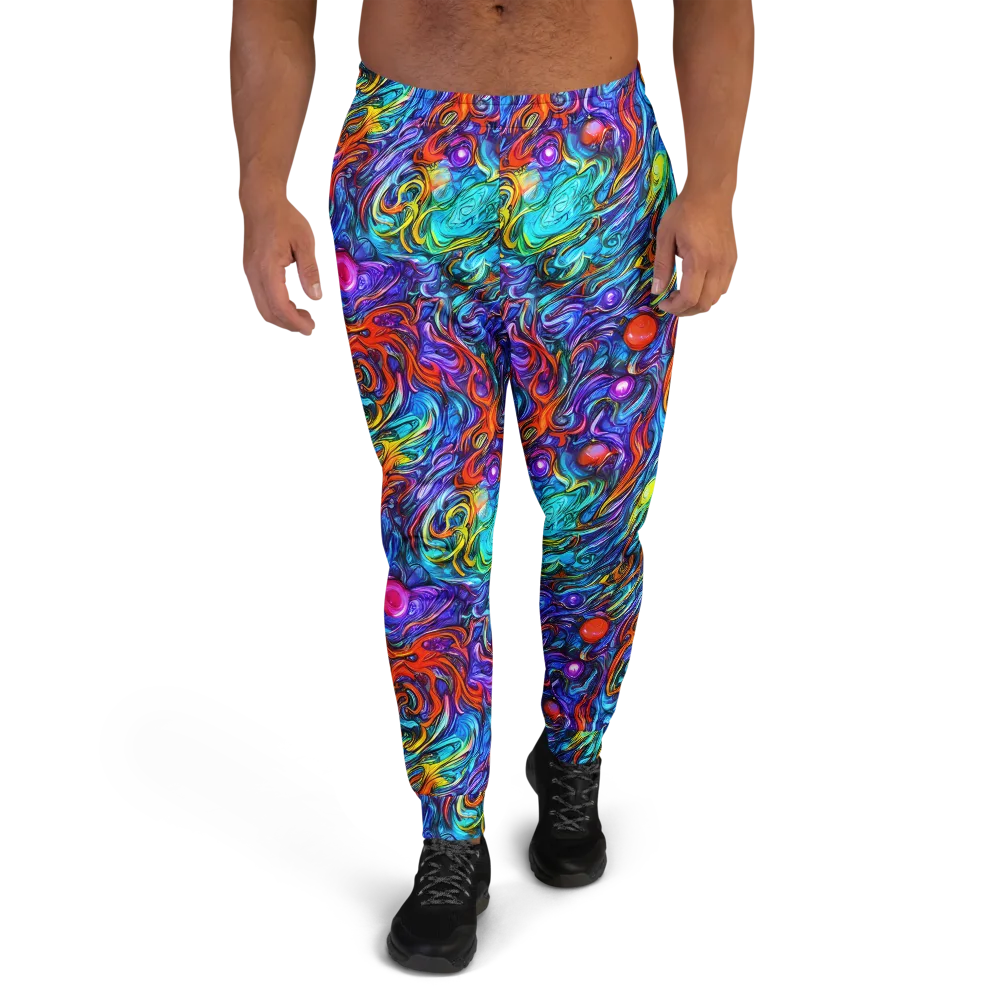 Saturated Swirl on Men's Joggers — Front