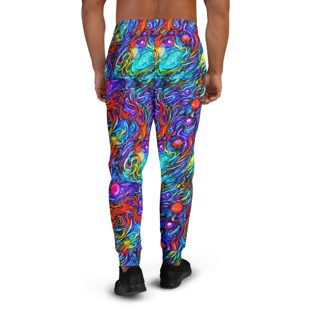 Saturated Swirl on Men's Joggers — Back