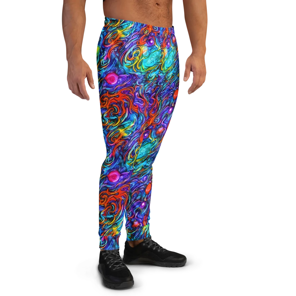 Saturated Swirl on Men's Joggers — Right