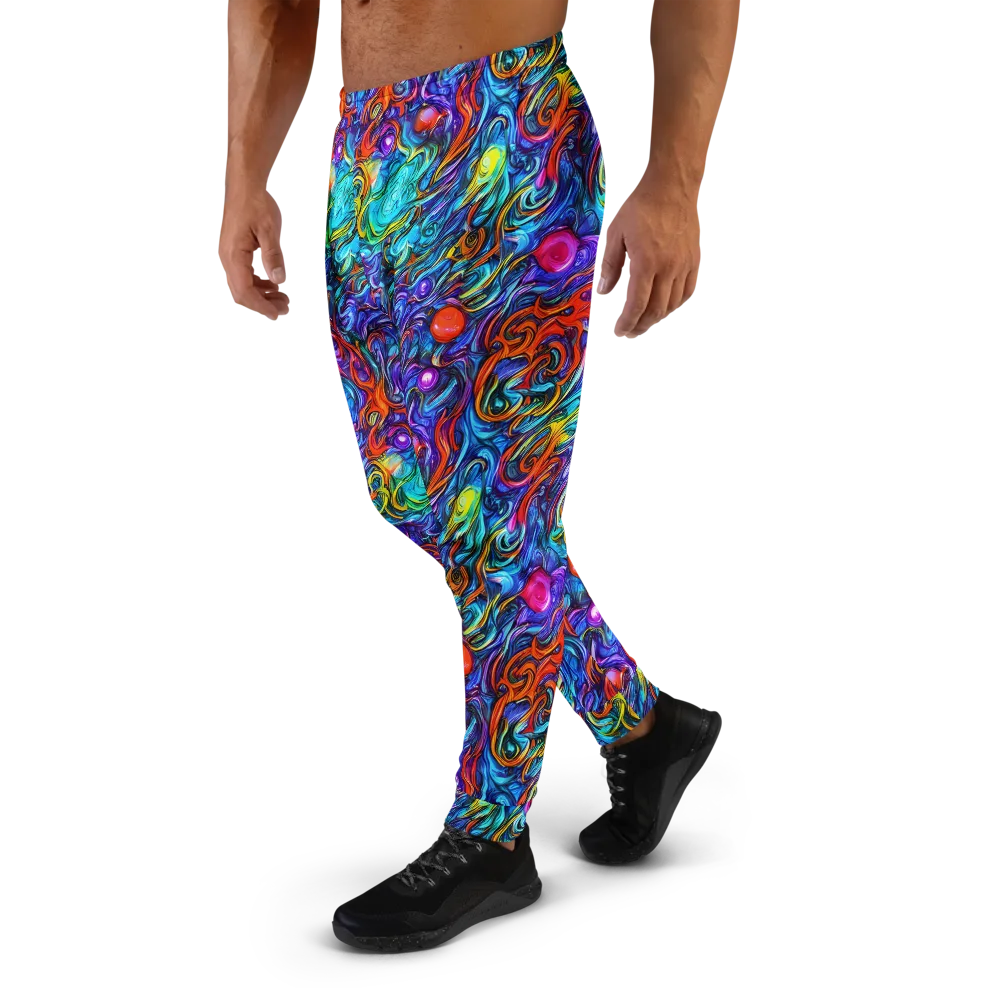 Saturated Swirl on Men's Joggers — Left