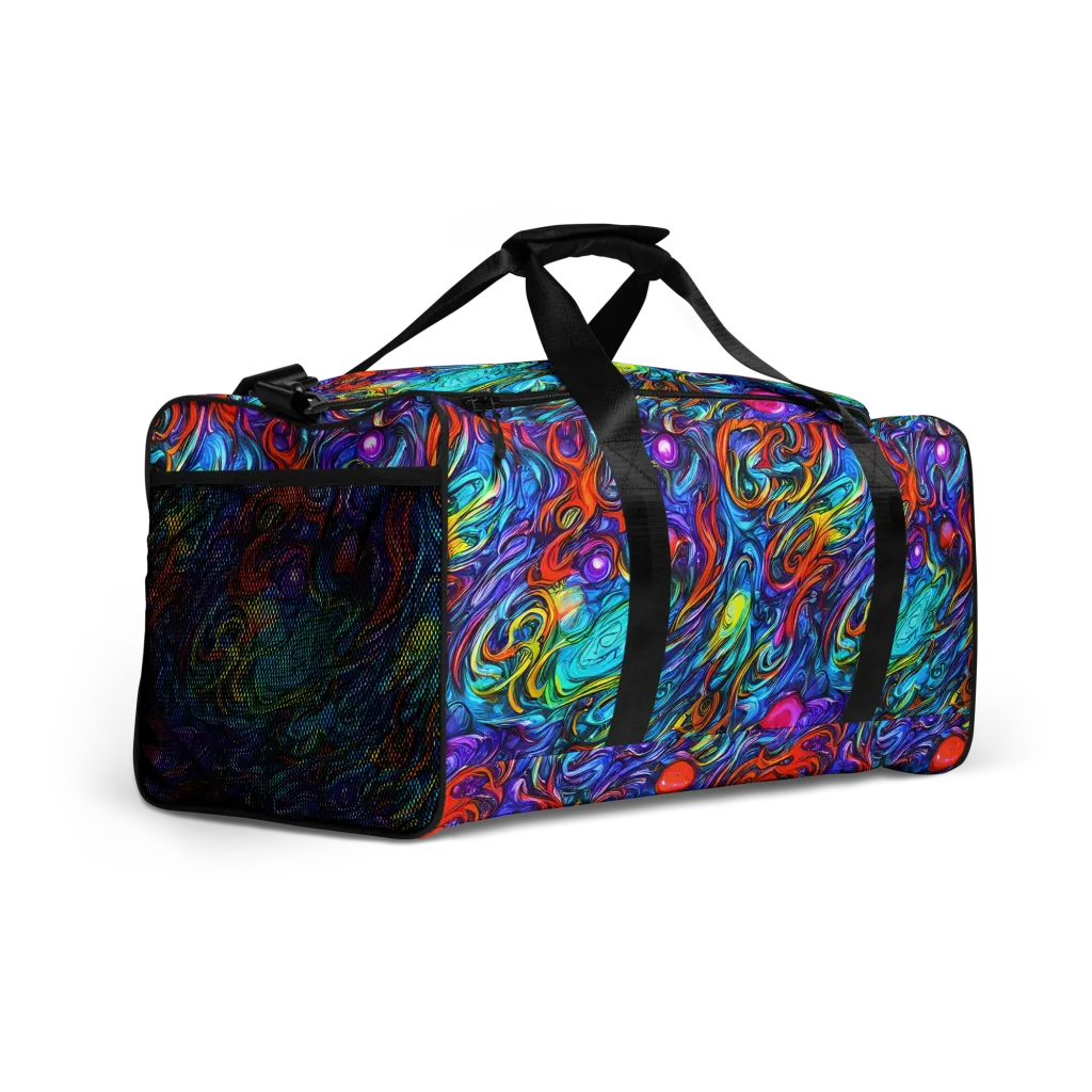 Saturated Swirl on Duffle Bag — Right Front