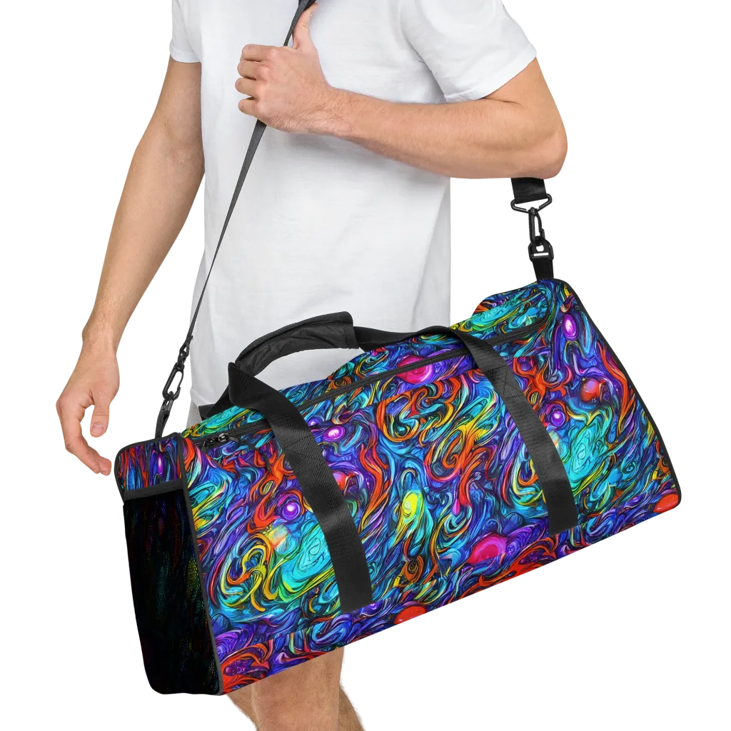 Saturated Swirl on Duffle Bag — Right Front