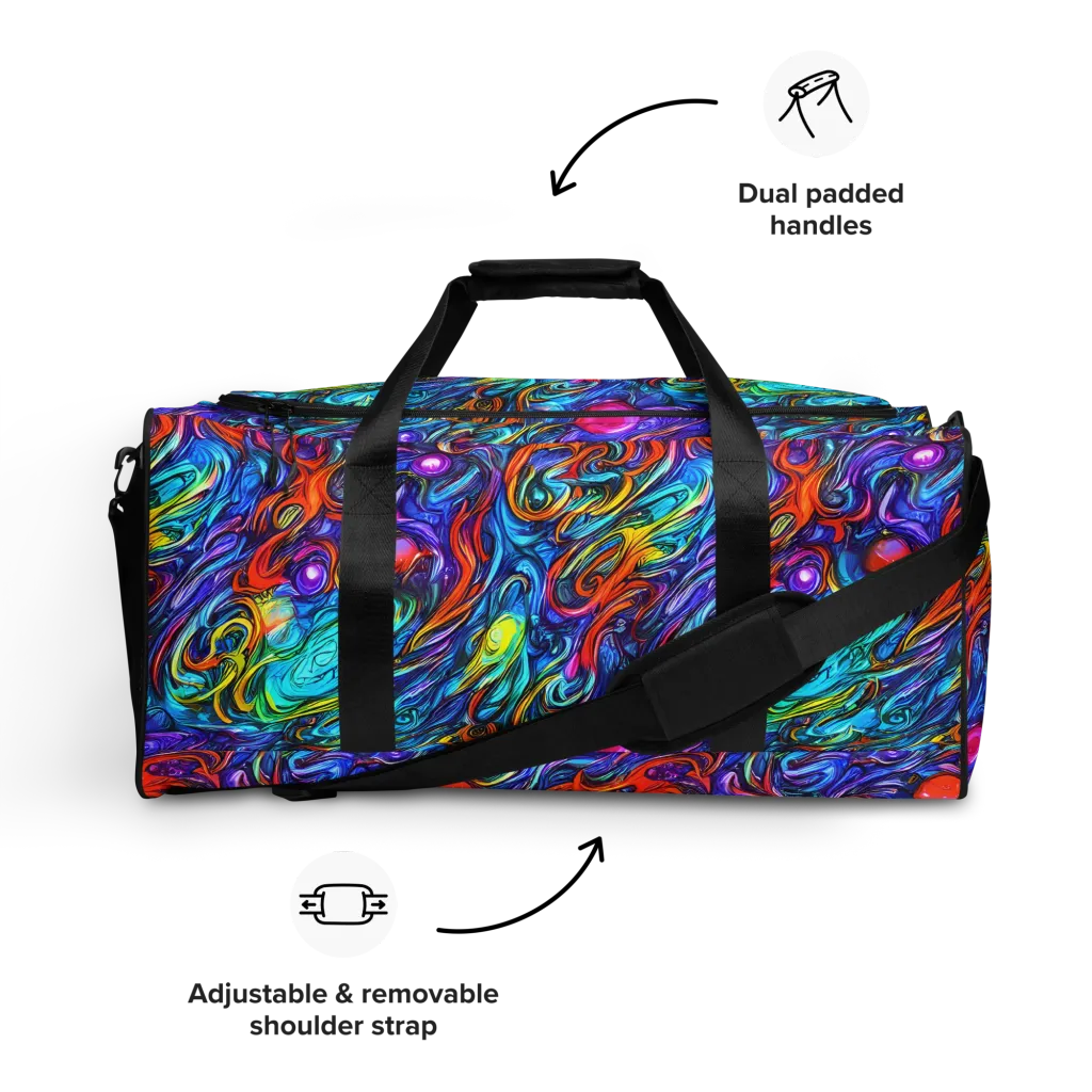 Saturated Swirl on Duffle Bag — Front