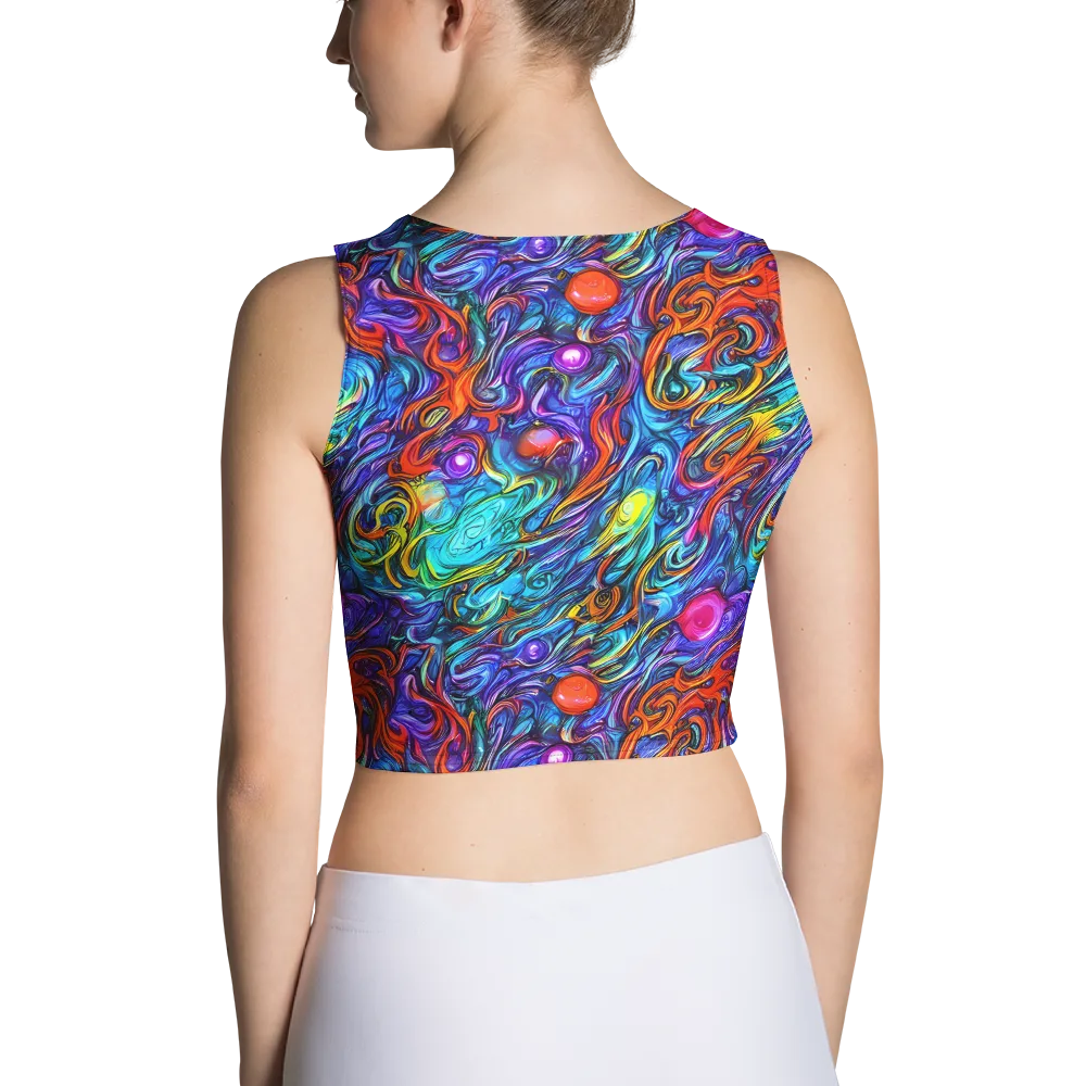 Saturated Swirl on Crop Top — Back