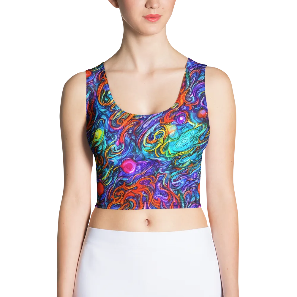 Saturated Swirl on Crop Top — Front