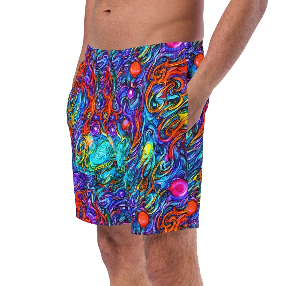 Saturated Swirl on Swim Trunks — Left Front