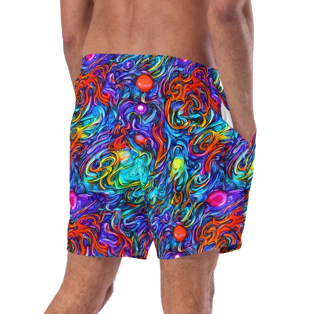 Saturated Swirl on Swim Trunks — Right Back