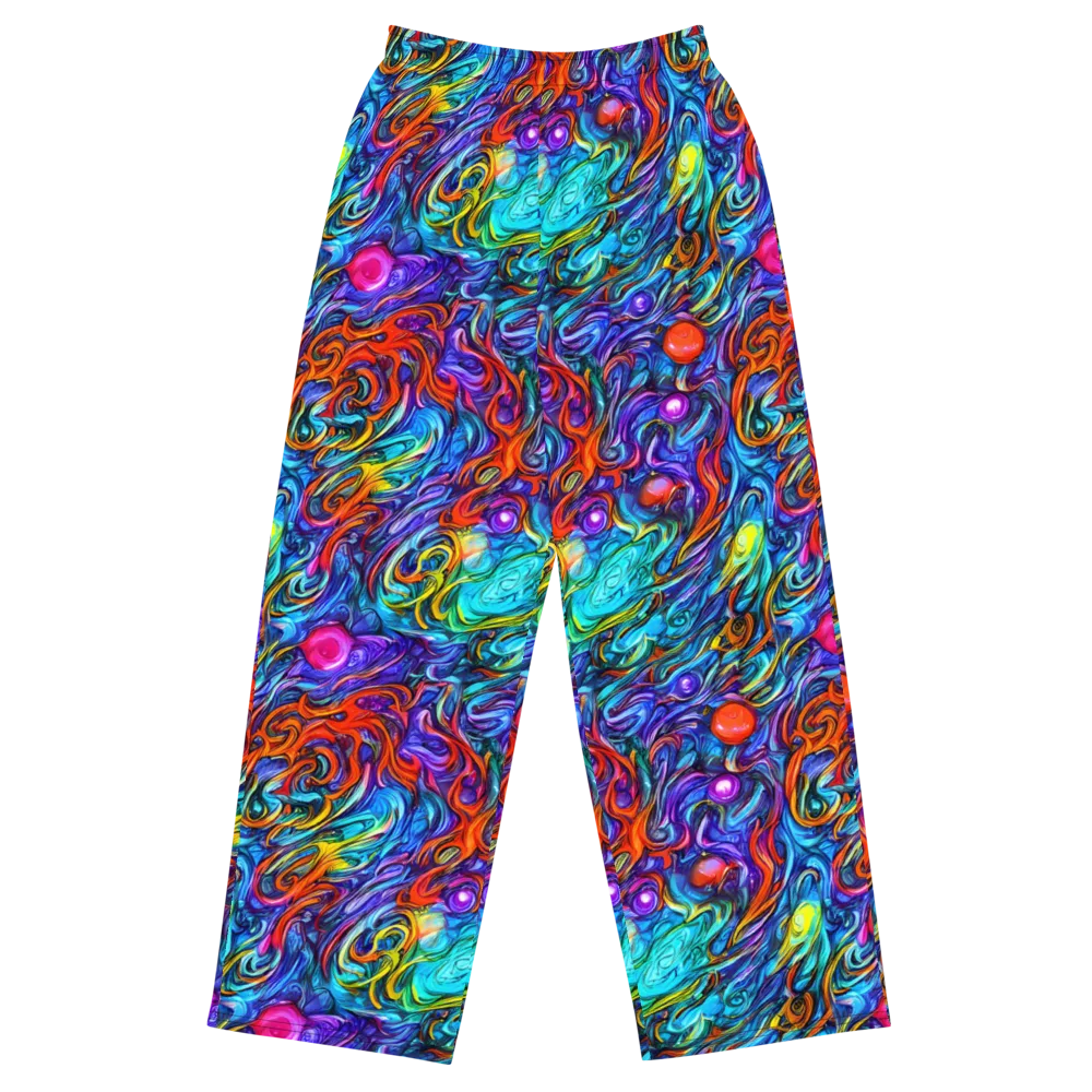 Saturated Swirl on Wide-Leg Pants — Front