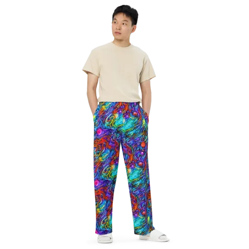 Saturated Swirl on a Wide-Leg Pants