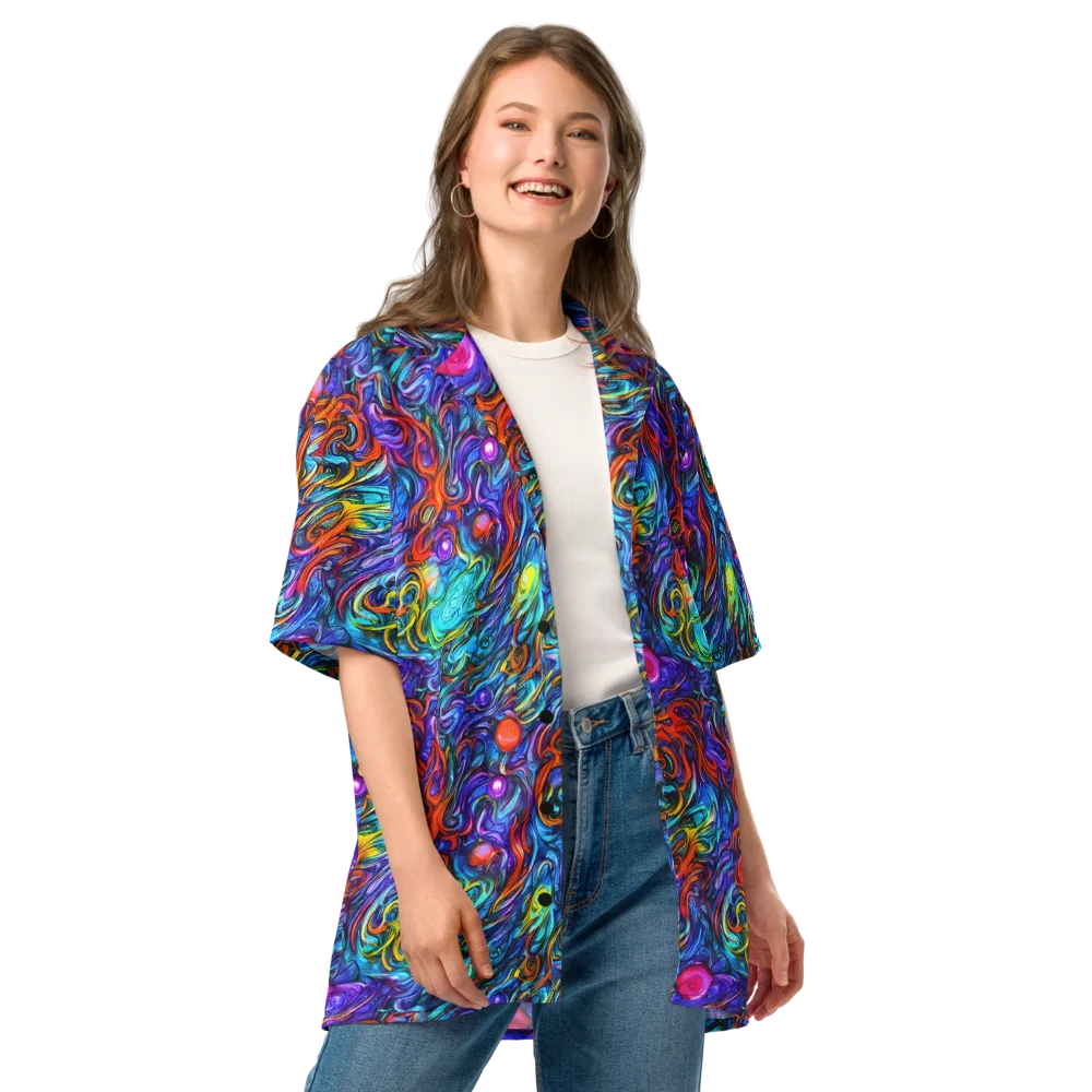 Saturated Swirl on Button Shirt — Front