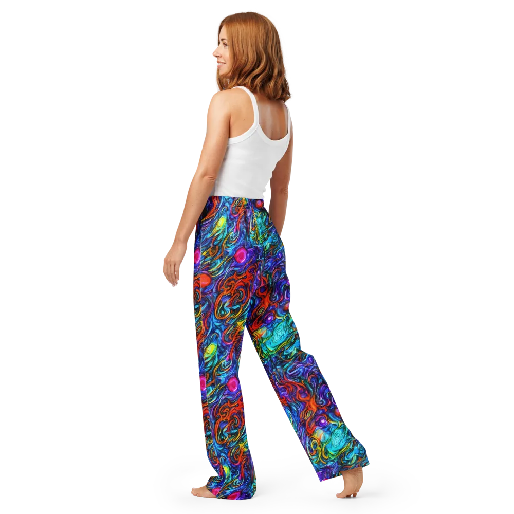Saturated Swirl on Women's Pajama Pants — Back