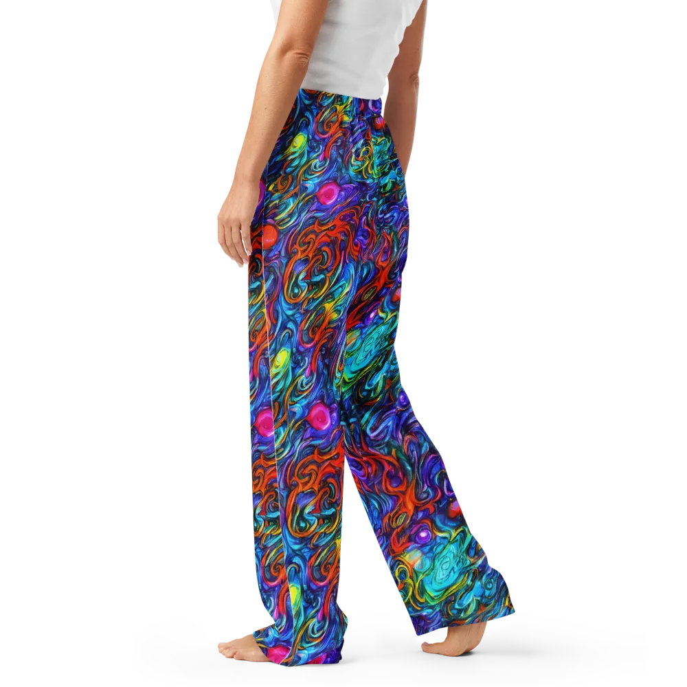 Saturated Swirl on Women's Pajama Pants — Left