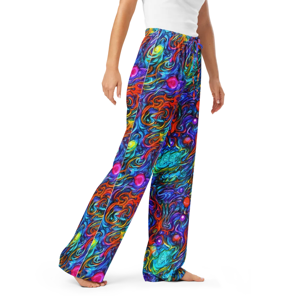 Saturated Swirl on Women's Pajama Pants — Right Front