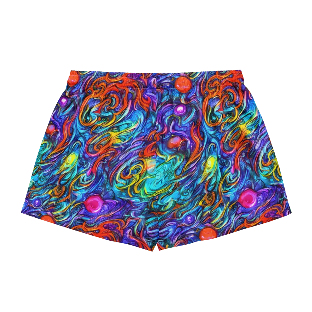 Saturated Swirl on Women's Pajama Shorts — Back