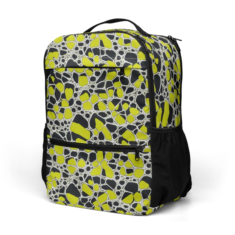 Lime Labyrinth on Utility Backpack — Left Front