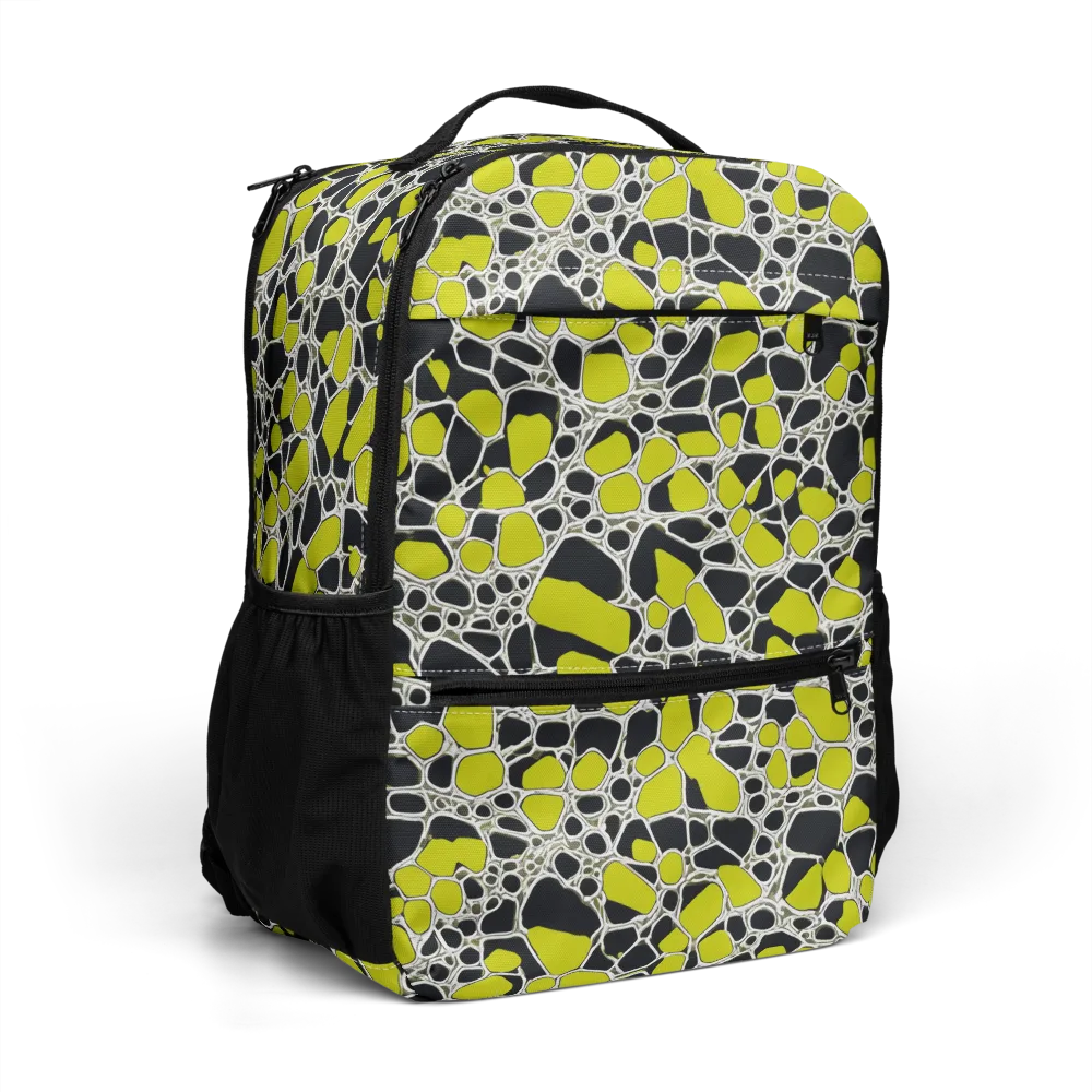 Lime Labyrinth on Utility Backpack — Right Front