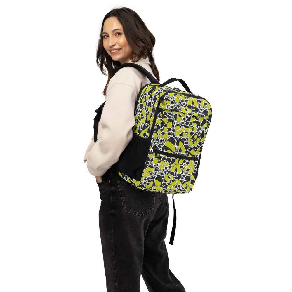 Lime Labyrinth on Utility Backpack — Back