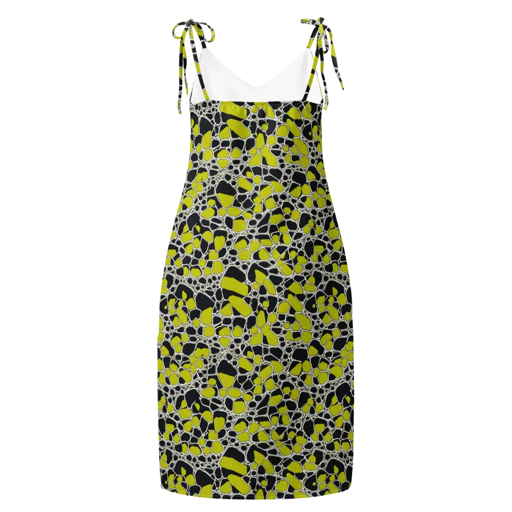 Lime Labyrinth on Slip Dress — Back