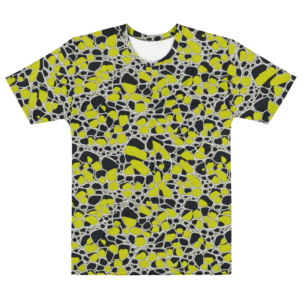 Lime Labyrinth on Men's Cotton Crew Neck T-Shirt — Front