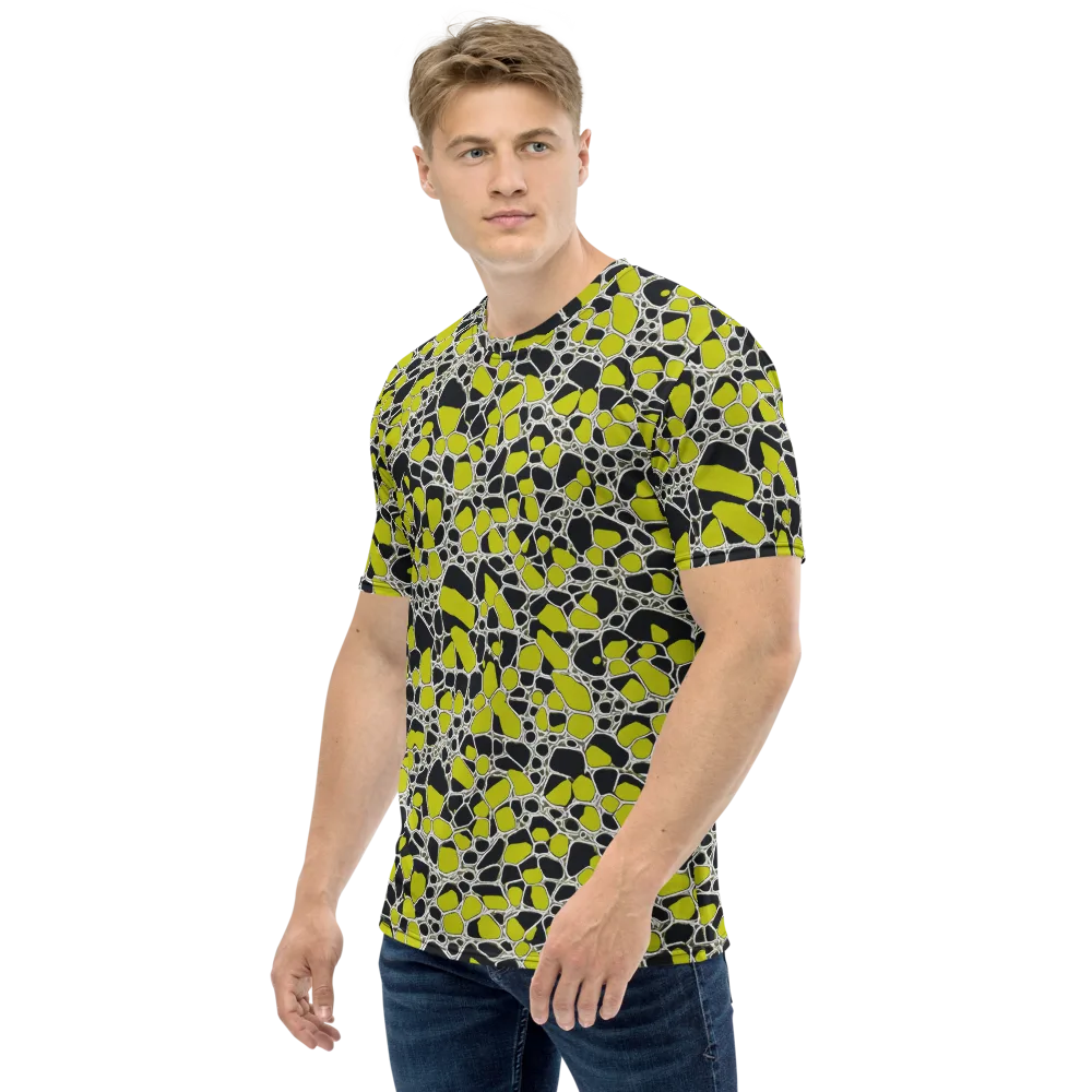 Lime Labyrinth on Men's Crew Neck T-Shirt — Left