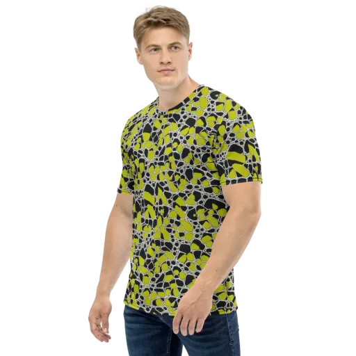Lime Labyrinth on a Men's Crew Neck T-Shirt