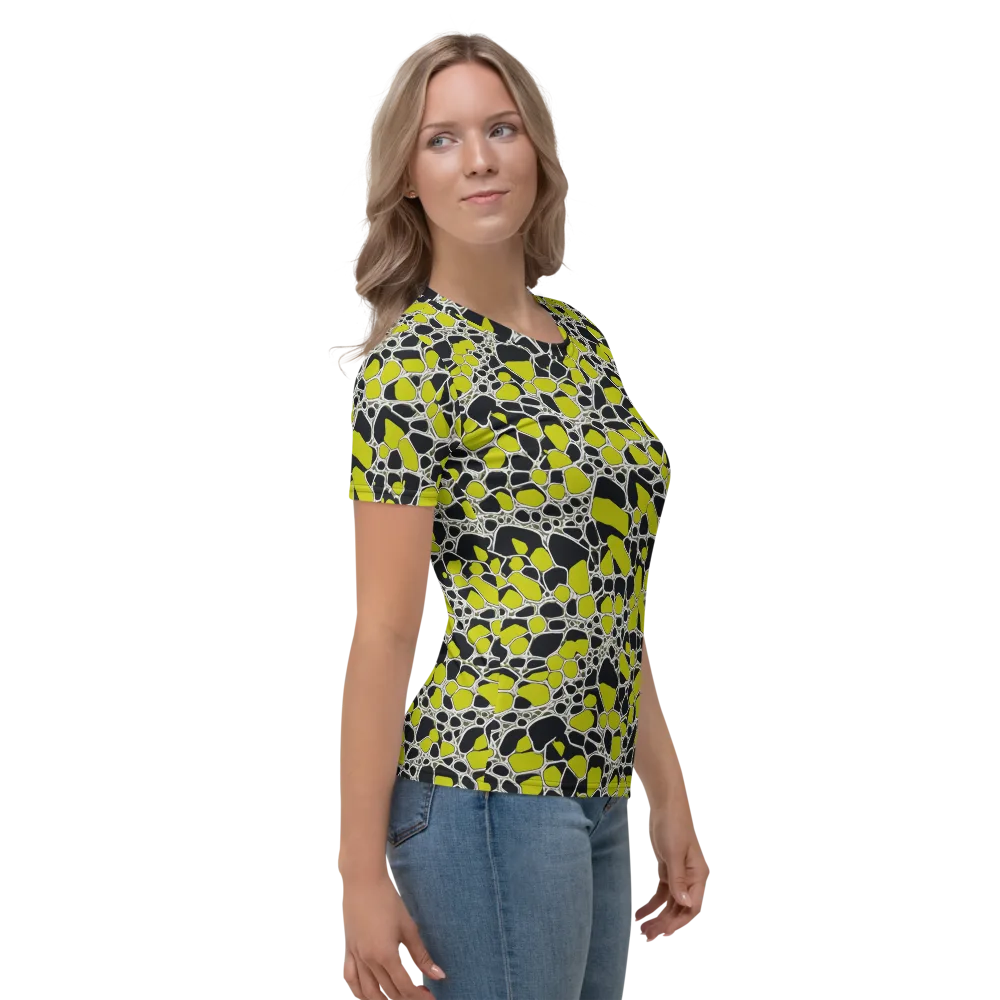 Lime Labyrinth on Women's Crew Neck T-Shirt — Right