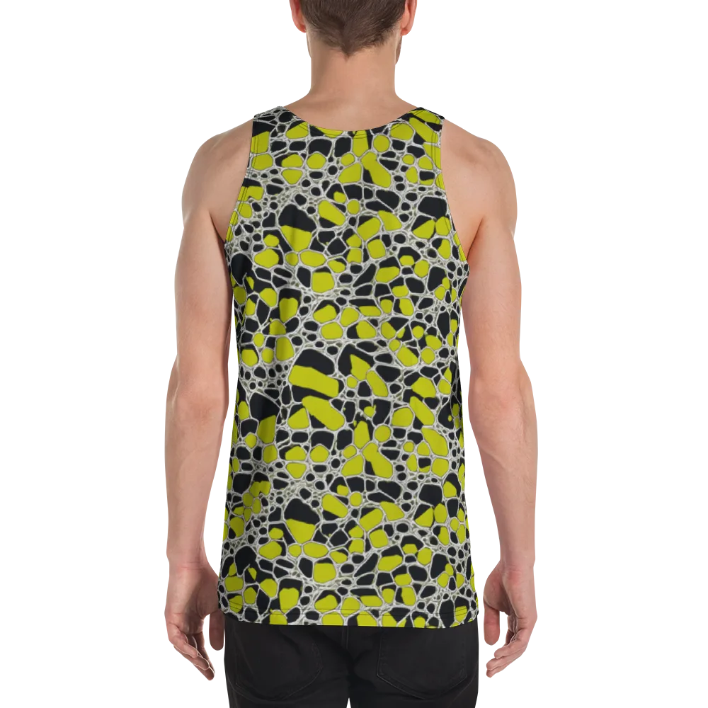 Lime Labyrinth on Men's Tank Top — Back